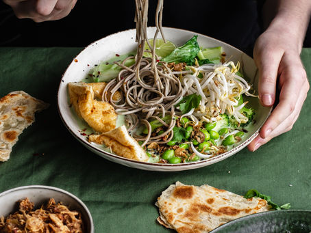 Thai green curry noodle bowls