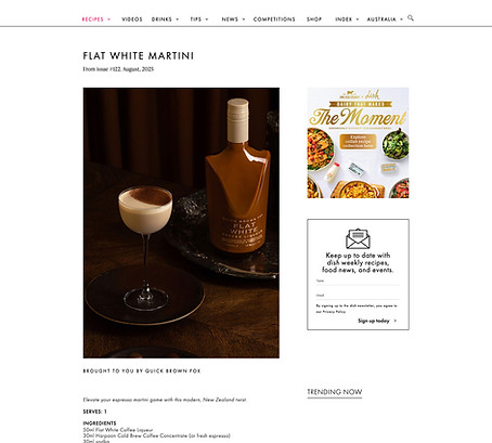 Digital campaign image of martini cocktail