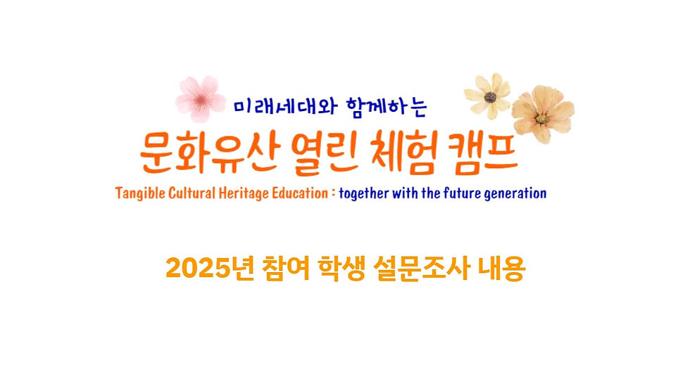 [캠프 체험] 학생 만족도 설문조사 내용 