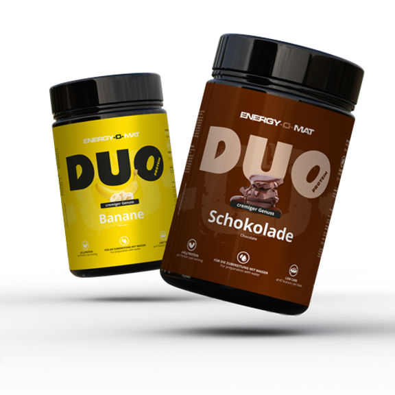 DUO Proteinshake Banane & Schokolade (2 Dosen, 2 x 500g)