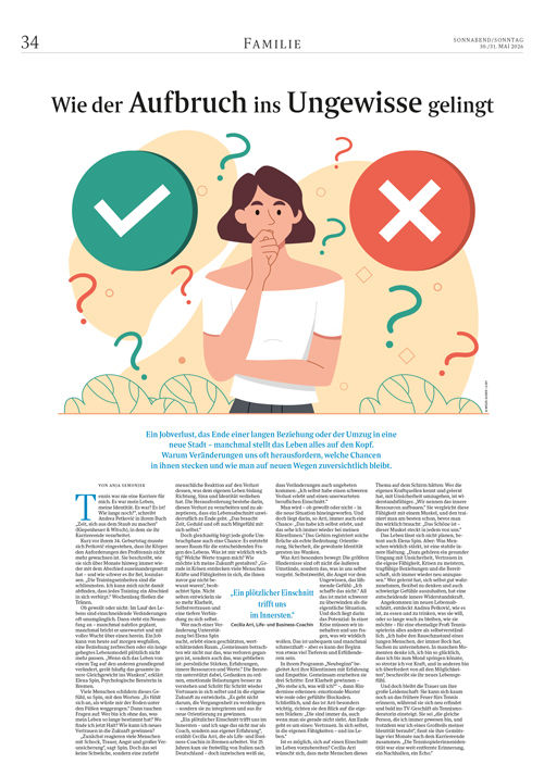 Zeitungsartikel „Wie der Aufbruch ins Ungewisse gelingt“ im Weser-Kurier über Lebensveränderungen, Neuorientierung und persönliche Krisen.