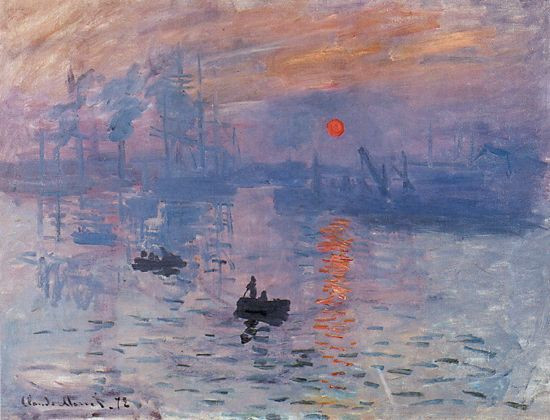 Claude Monet, “Sunrise”, 1872, Musée Marmottan, Paris.