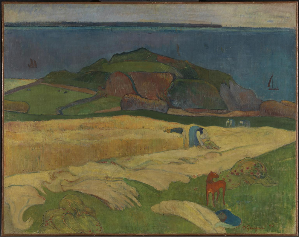 Paul Gauguin, “Harvest: Le Pouldu”, 1890, Tate.
