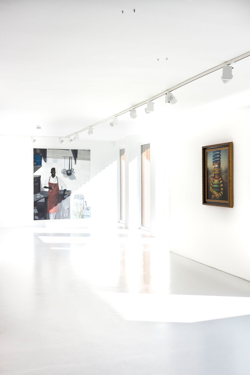 Installationsansicht, Galerie Droste, Tim Sandow und Super A, Art is where the heart is Vol. 7, 2020