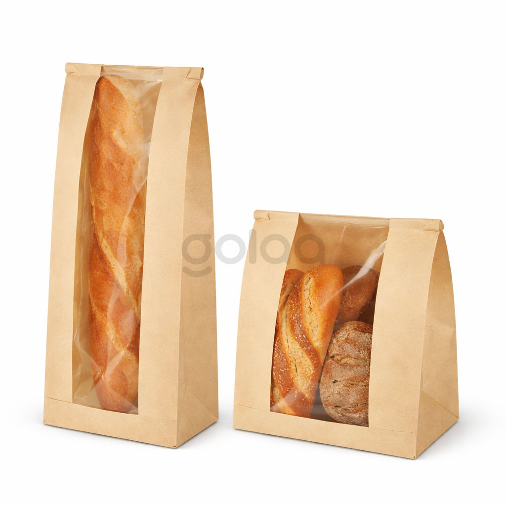 Window Kraft Paper Bread Bag