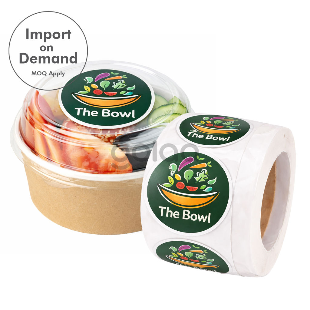 Custom Printed Synthetic Paper Self adhesive Round Label Stickers