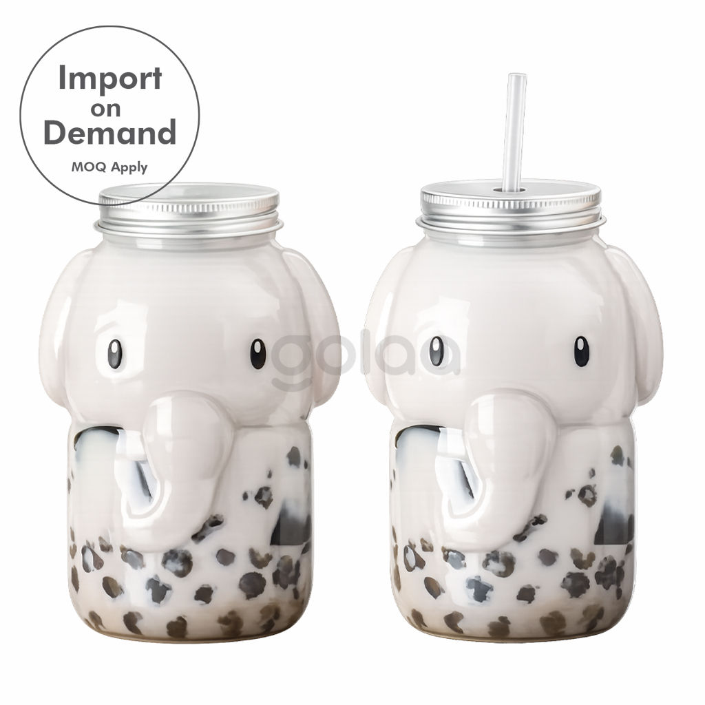 Custom Printed Unique-Shape PET Bottle for Takeaway Drinks with Optional Straw