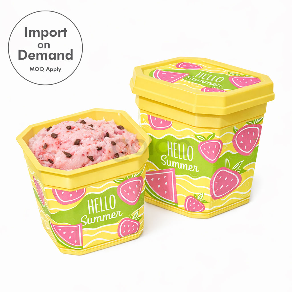 Custom Food Packaging – Mini Square Disposable Ice Cream Tub Container