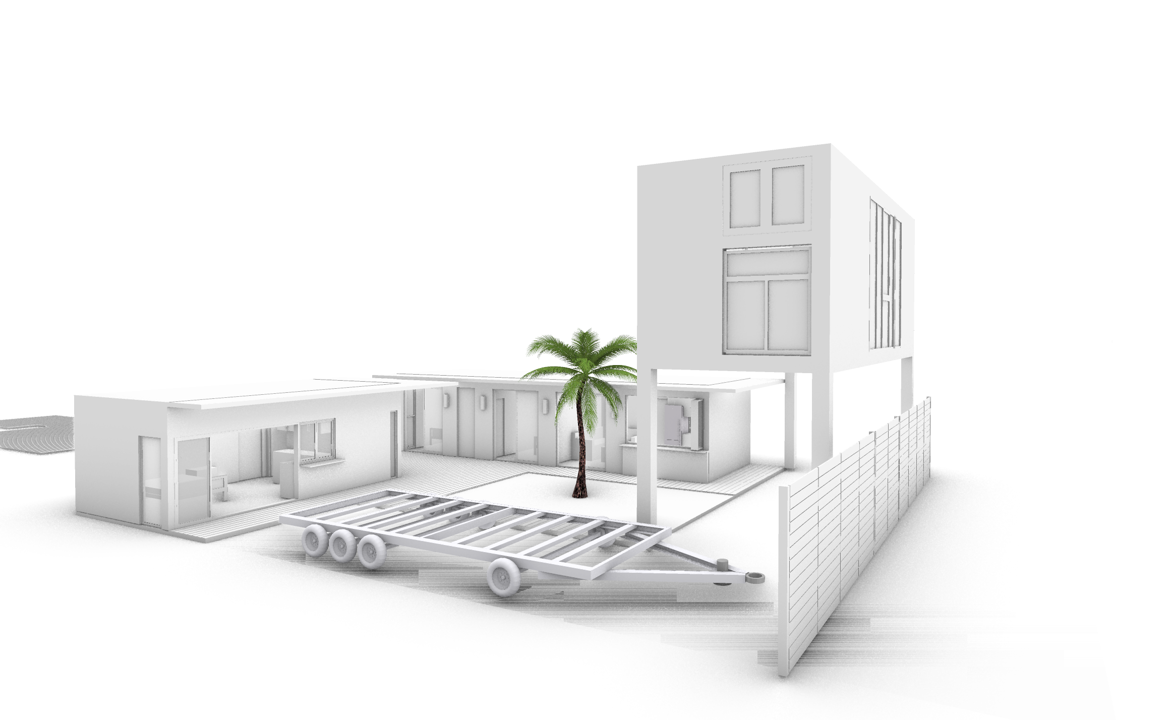 A cozy and stylish living room with bright blue and white traditional Greek island architecture visible through large windows. The interior features a modern orange and white sofa, elegant gold floor lamps, a wooden coffee table, and a bookshelf filled with books. Blue accents and Mediterranean elements create a warm, inviting atmosphere. This image was generated using ArchiVinci AI.