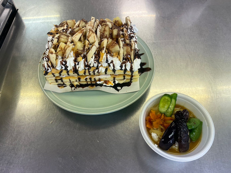 夏野菜カレー&チョコバナナケーキ( ^^) _U~~
