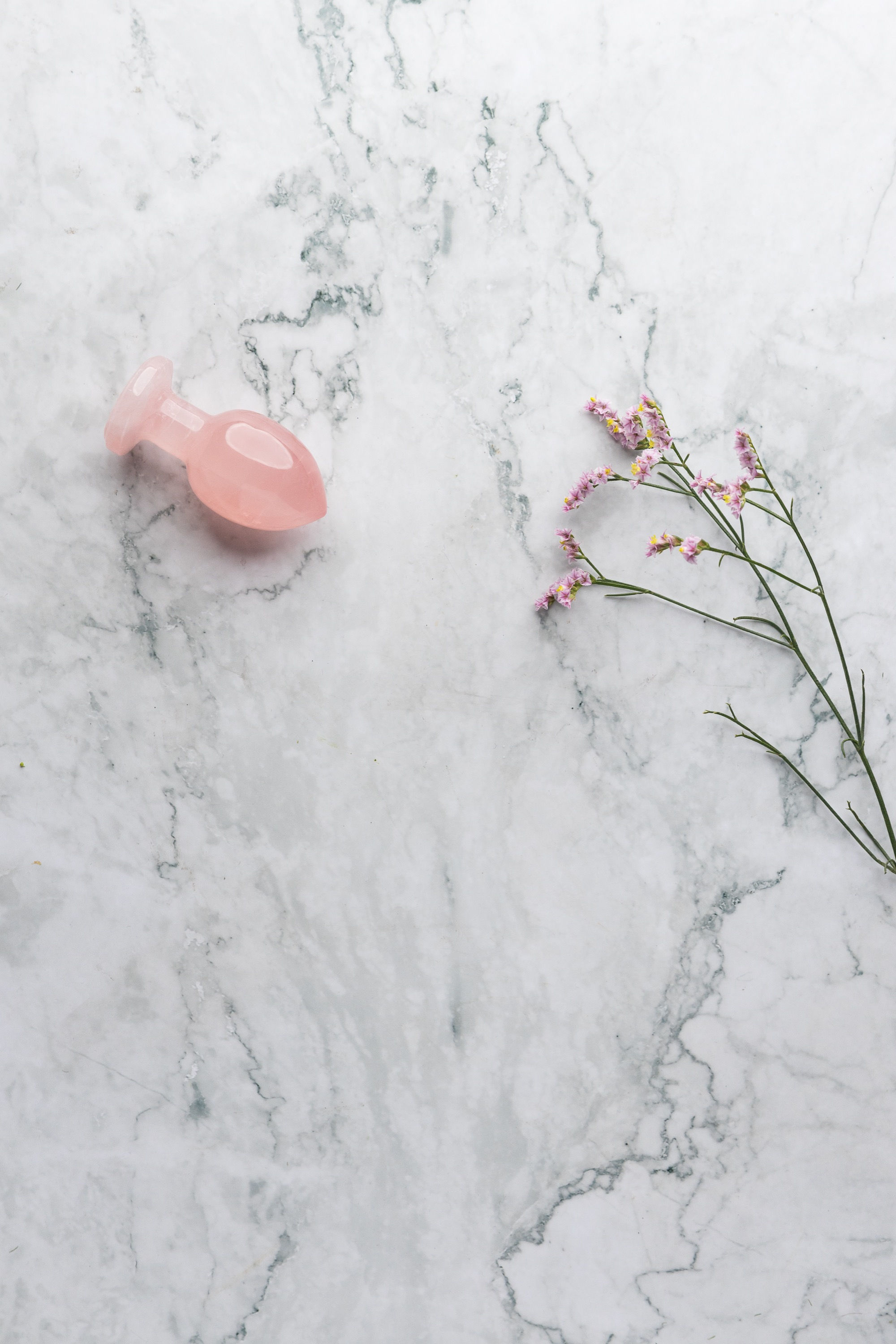 rosa Analplug aus Rosenquarz Yoni Wand Edelstein Kristall