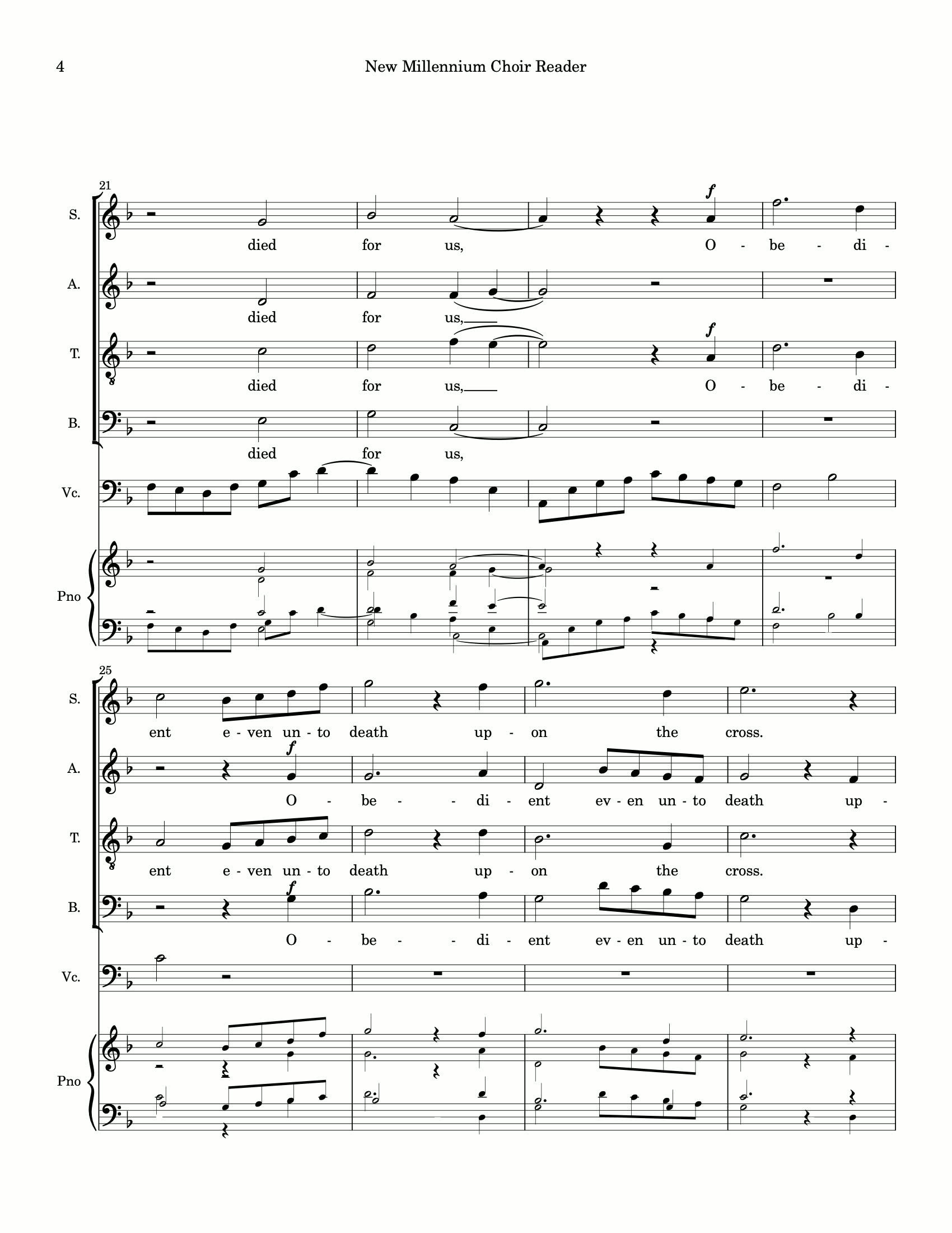 Jesus, obedient to the Father, died for us