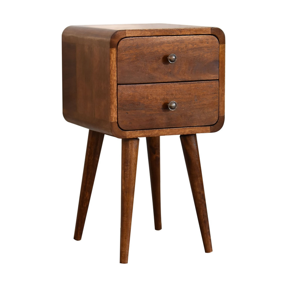 Thumbnail: Mini Chestnut Curved Bedside