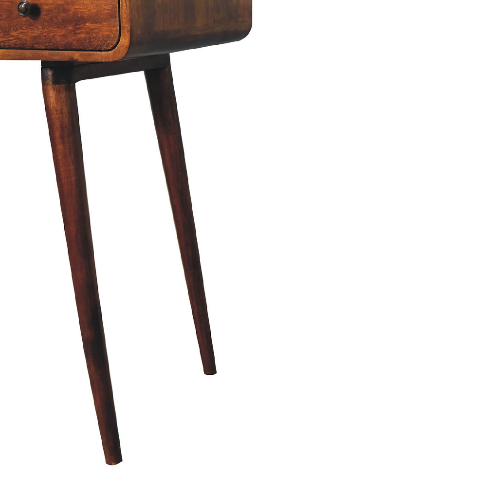 Thumbnail: Curved Chestnut Writing Desk