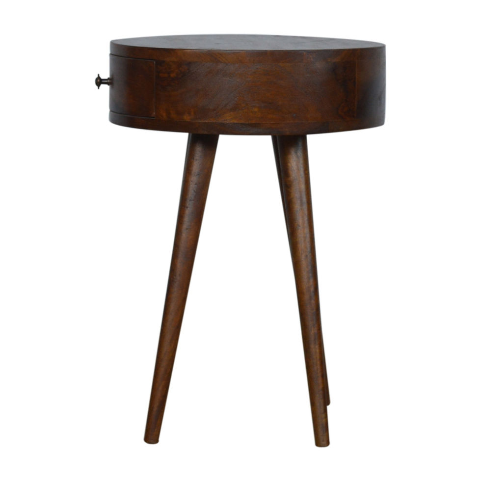 Thumbnail: Nordic Chestnut Circular Bedside