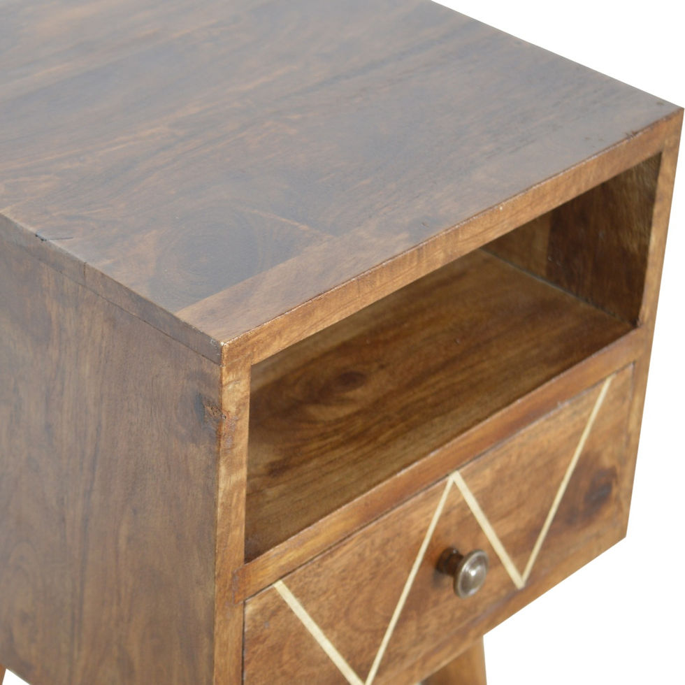 Thumbnail: Mini Geo Brass Bedside