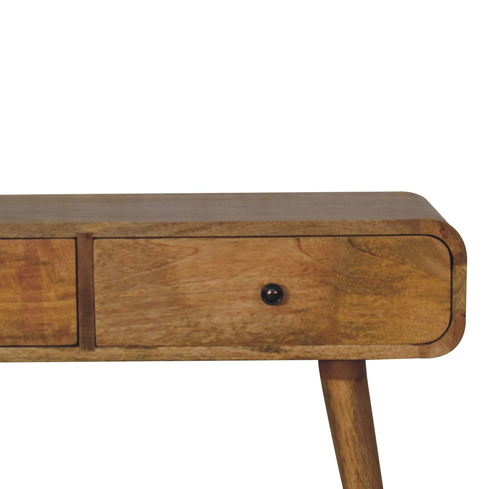 Thumbnail: Oak-ish Curved Hallway Table