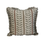 Thumbnail: Front of Olive Fern Stripe Ruffle Cushion – Botanical and Plain Green Reverse