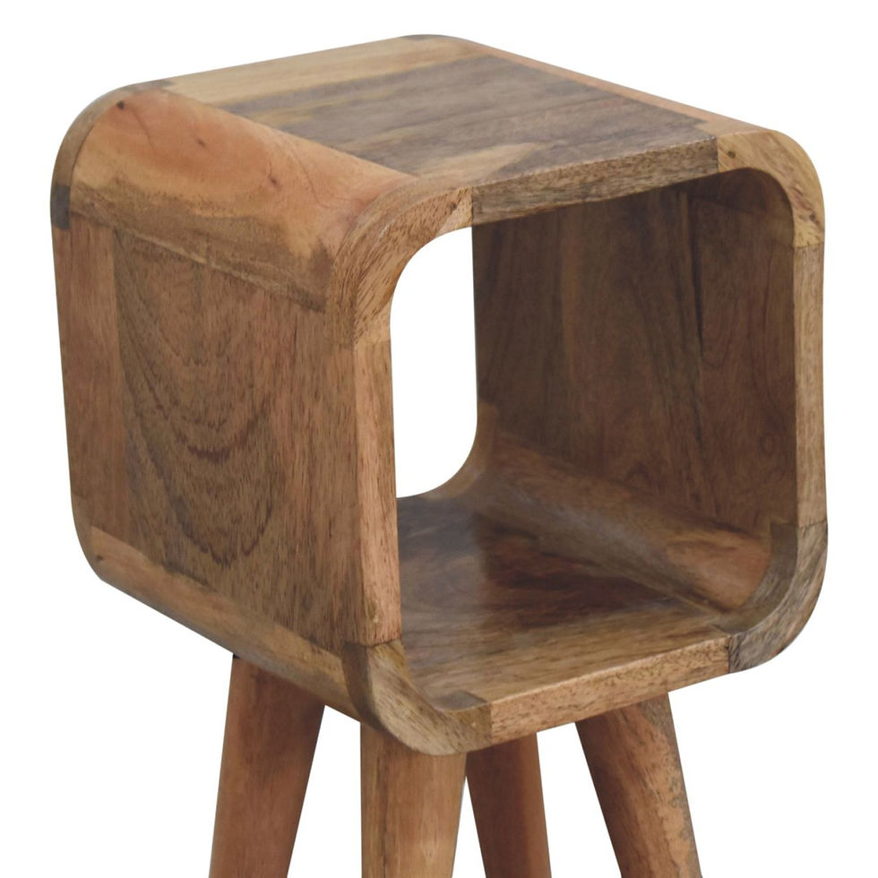 Thumbnail: Extra Mini Minimalist Open Curved Oak-ish Bedside