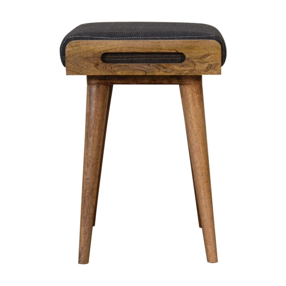 Thumbnail: Pewter Tweed Tray Style Footstool