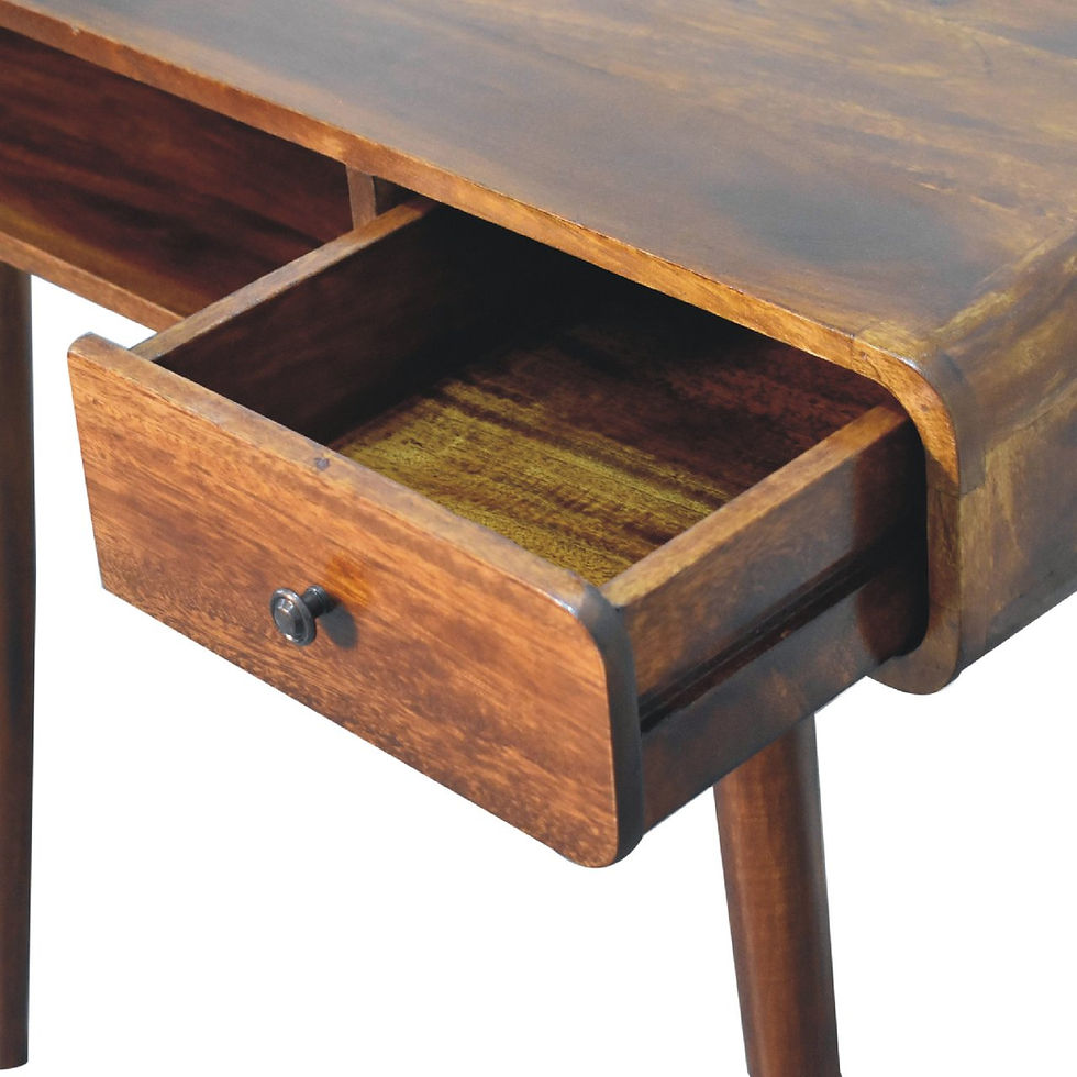 Thumbnail: Curved Chestnut Writing Desk