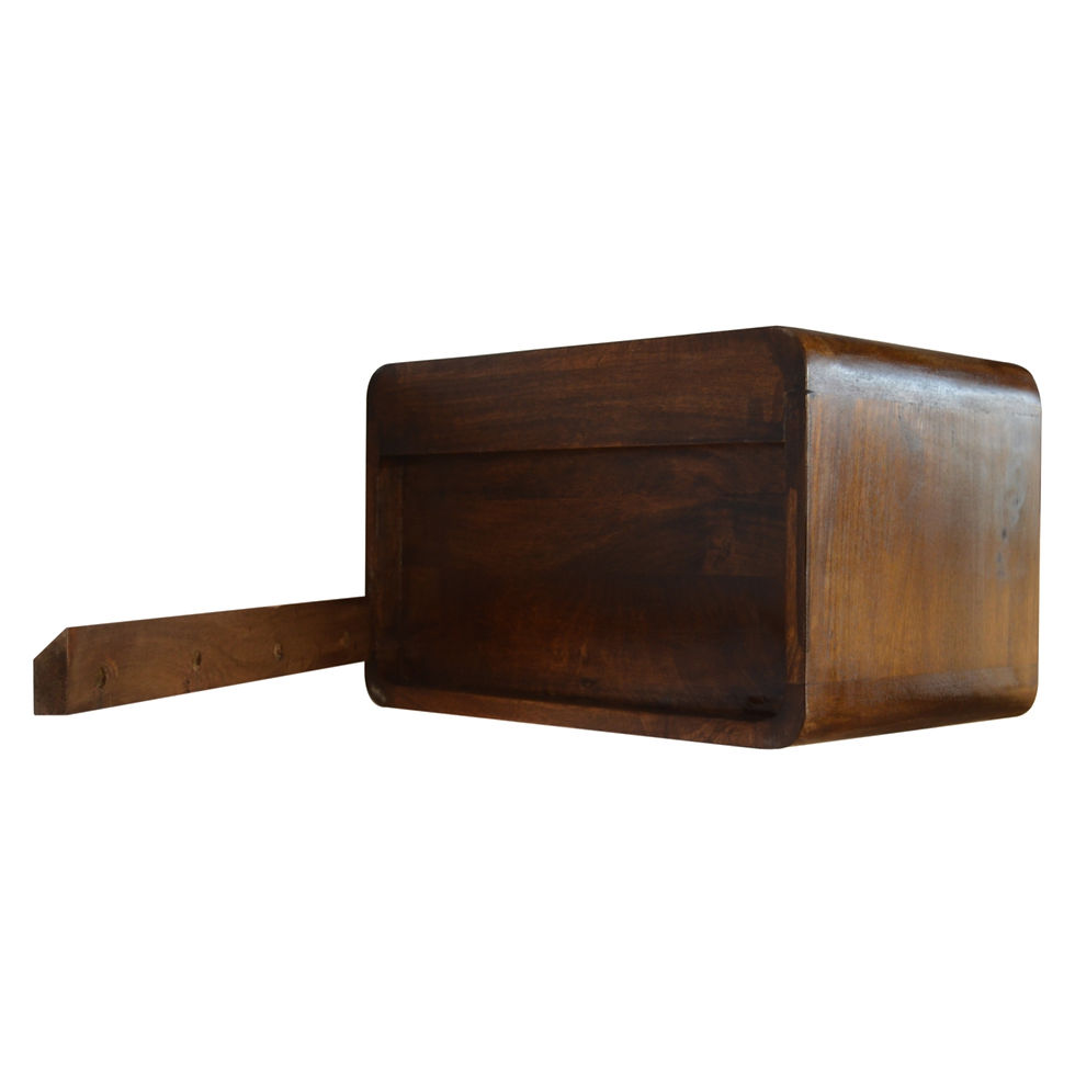 Thumbnail: Floating Curved Chestnut Bedside