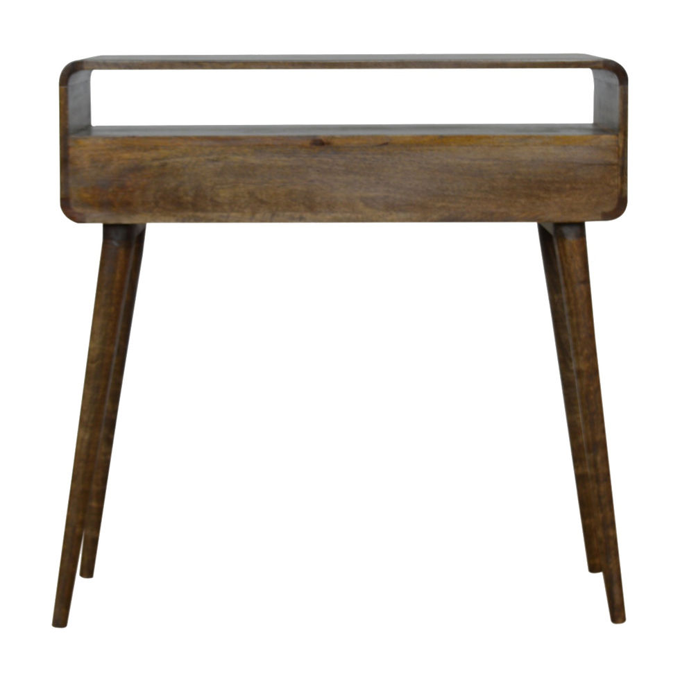 Thumbnail: Curved Grey-wash Console Table