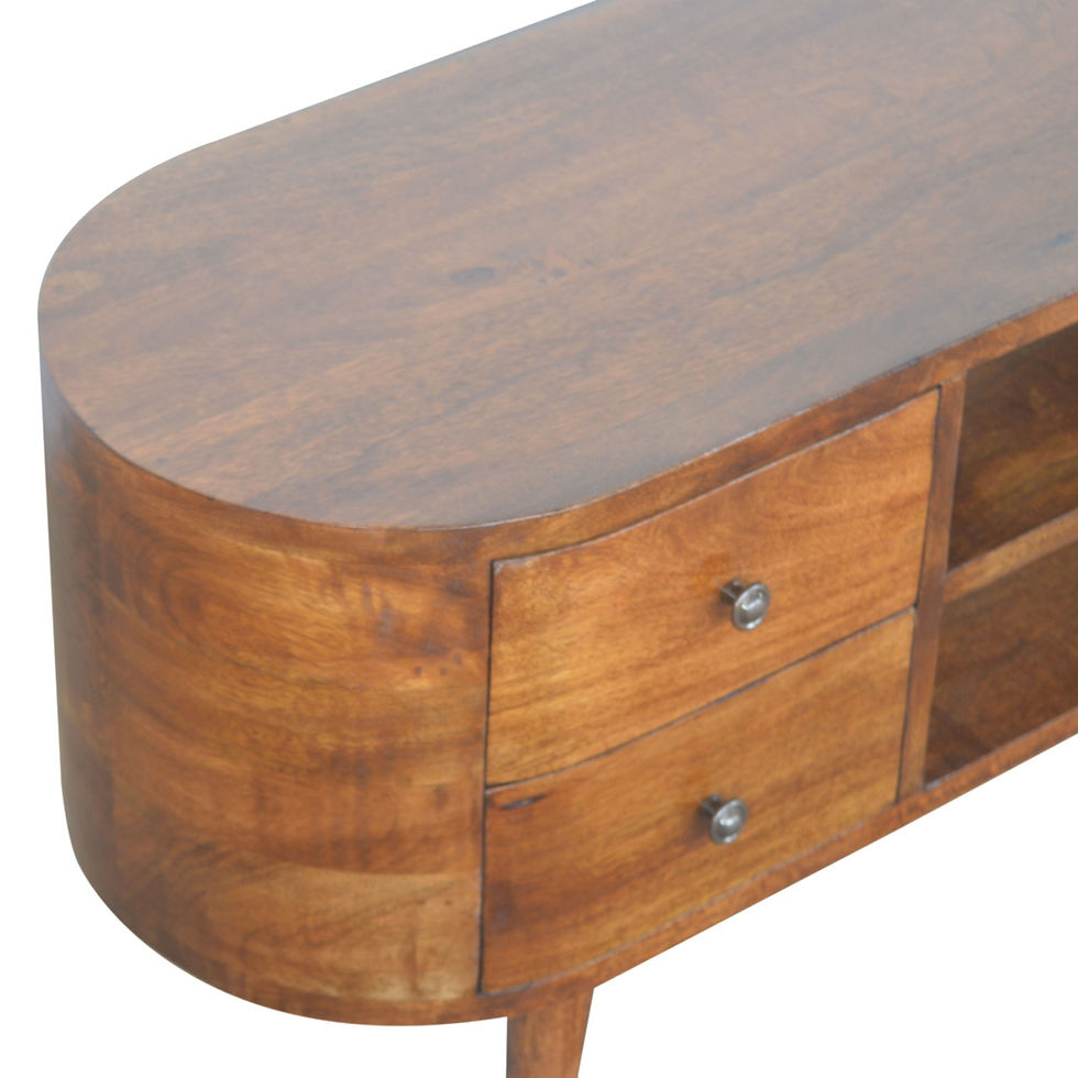Thumbnail: Chestnut Rounded Entertainment Unit