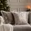Thumbnail: Winter Let It Snow Embroidered Cushion – Greige | Riva Home
