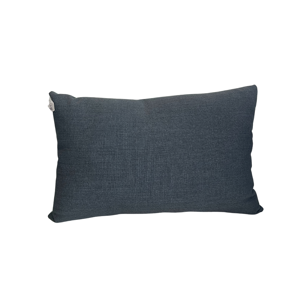 Back of Sage & Slate Leaf Rectangular Cushion – Botanical Brushstroke Design