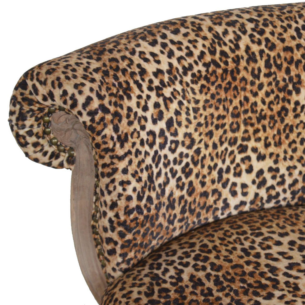 Thumbnail: Leopard Print Studded Chair