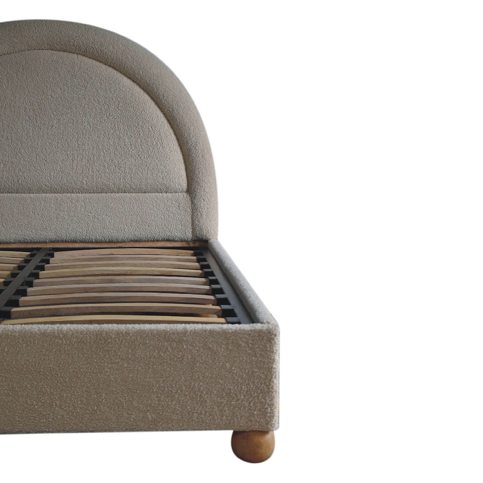 Thumbnail: Cream Boucle Double Bed