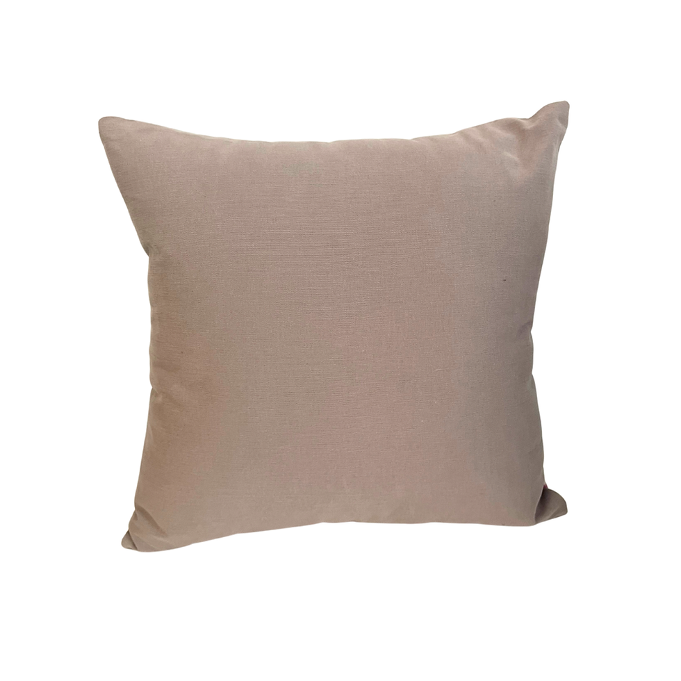Thumbnail: Wildflower Meadow Cushion – Watercolour Floral and Plain Blush Pink Reverse