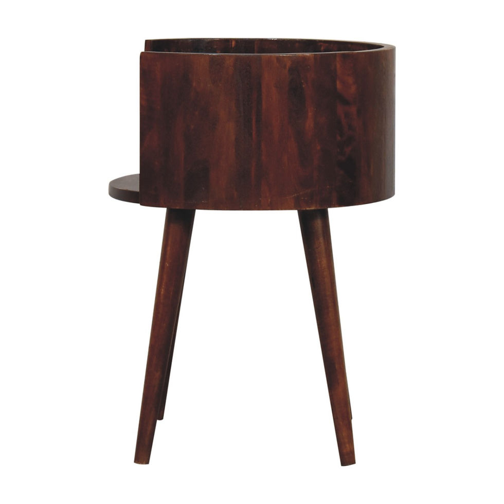 Thumbnail: Chestnut Round Open Slot Bedside