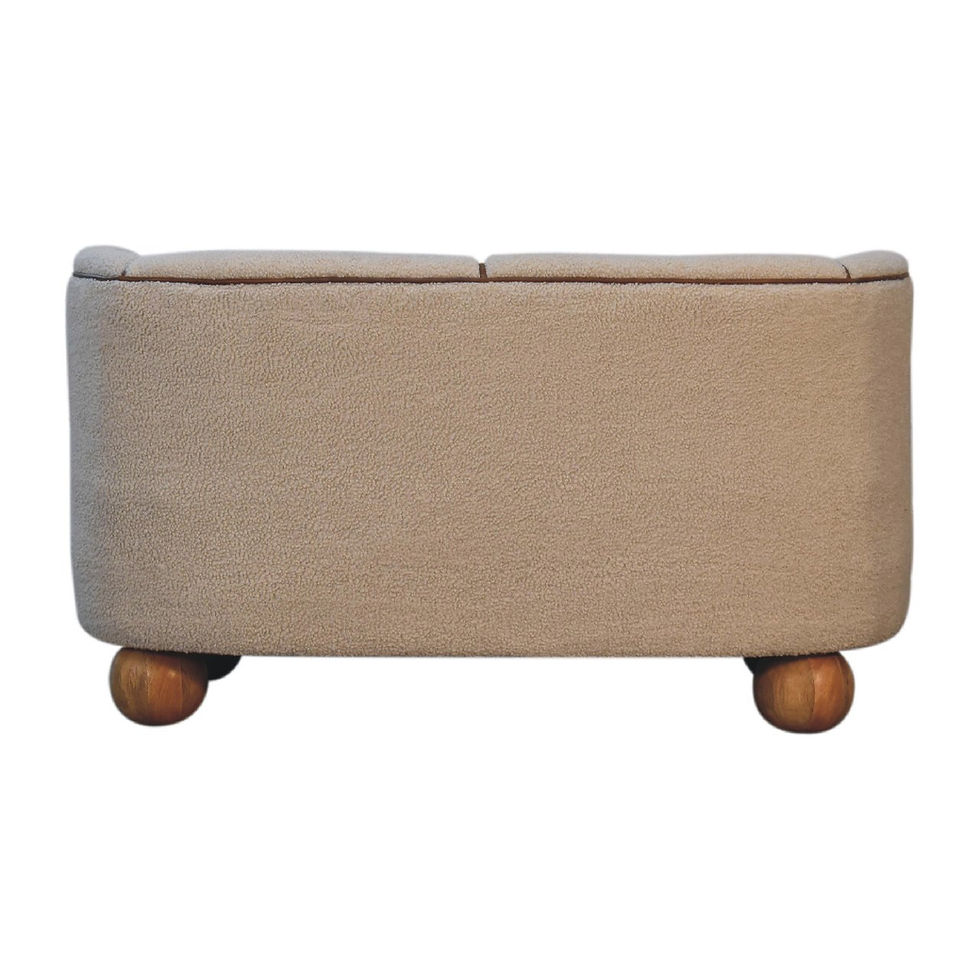 Thumbnail: Boucle Cream Buffalo Small Sofa