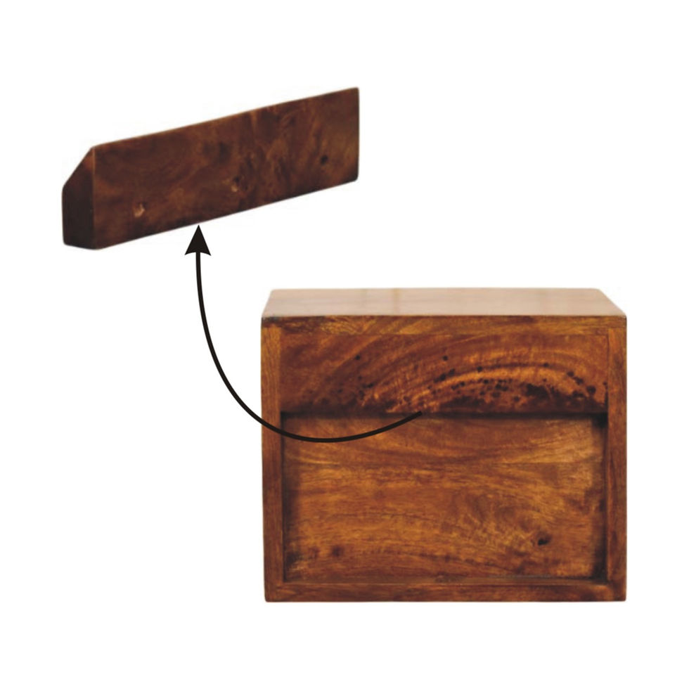 Thumbnail: Solis 1-Drawer Chestnut Wall Mounted Nightstand