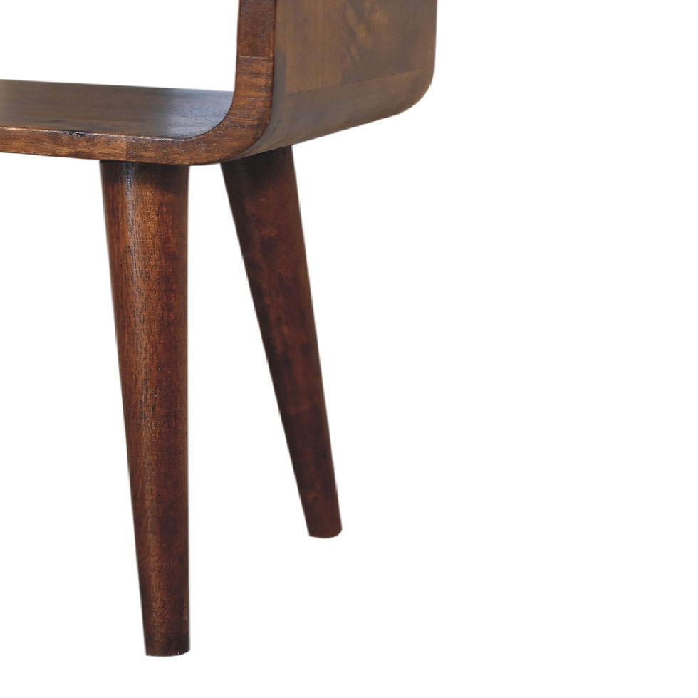Thumbnail: Mini Chestnut Curved Open Bedside