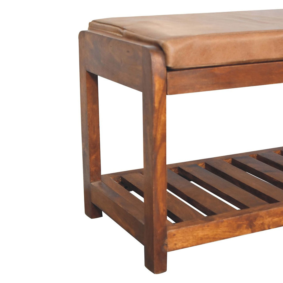 Thumbnail: Buffalo Slatted Hallway Bench
