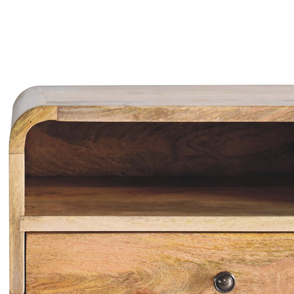 Thumbnail: Large Oak-ish Curve Upper Slot Floating Bedside