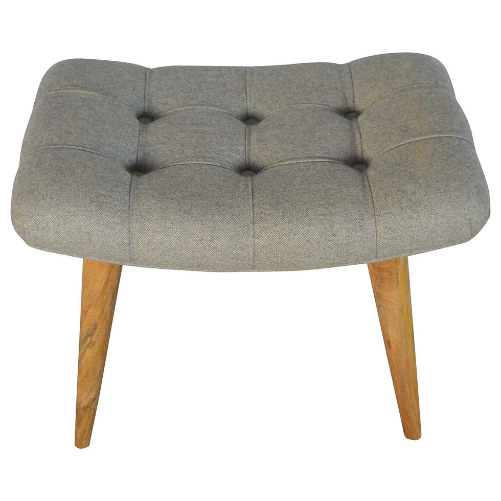 Thumbnail: Curved Grey Tweed Bench