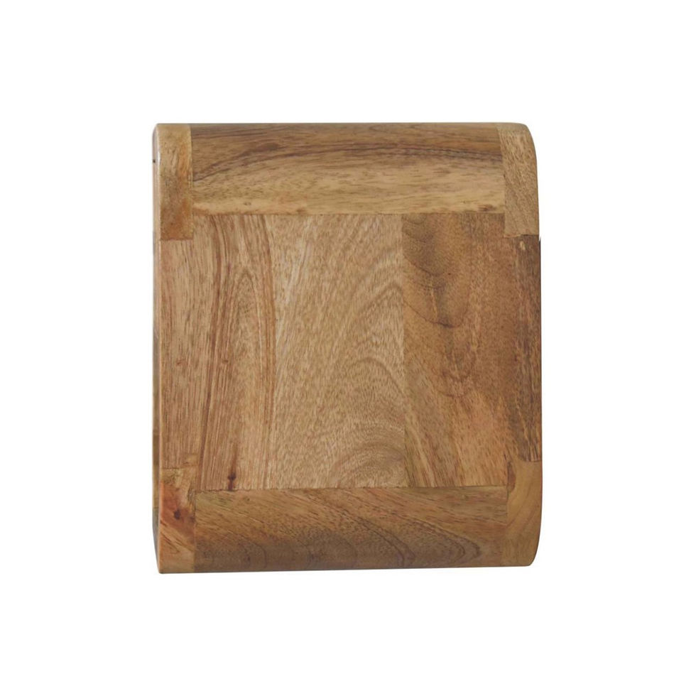Thumbnail: Extra Mini Wall Mounted Curved Oak-ish Bedside with Open Slot