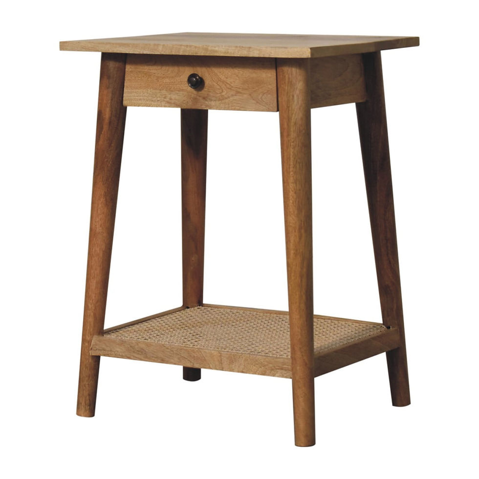 Thumbnail: Woven Solid Wood End Table