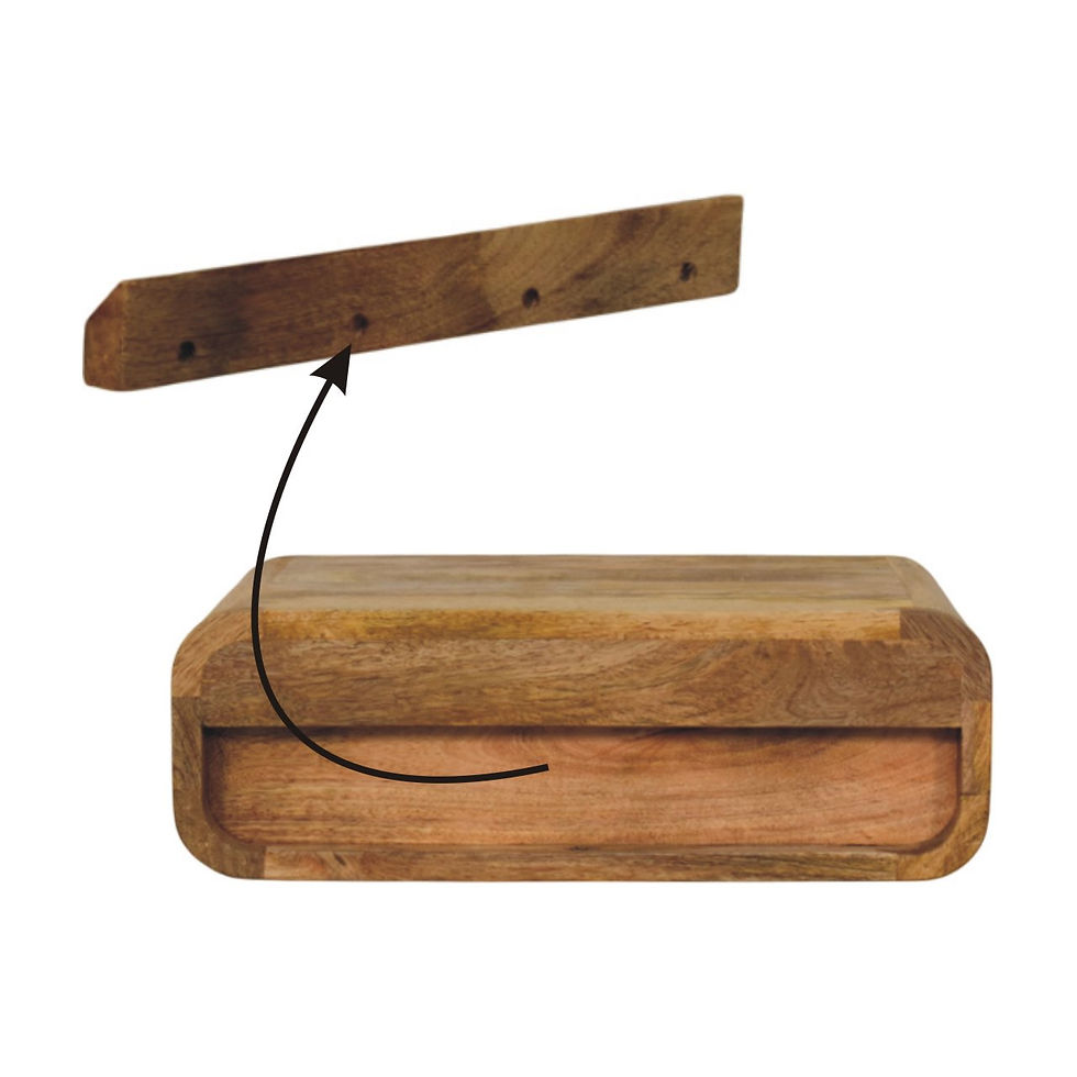 Thumbnail: Avora Wall-Mounted Oak-ish 1 Drawer Nightstand