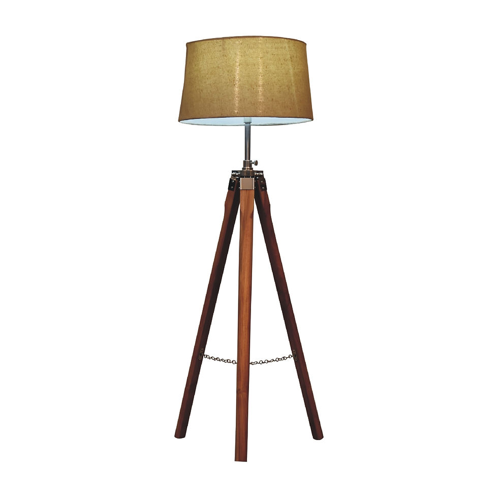 Thumbnail: Fixed Chrome Tripod Floor Lamp