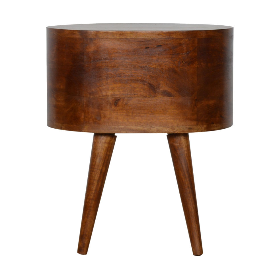 Thumbnail: Chestnut Rounded Bedside Table