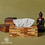 Thumbnail: Luxury Wooden Tissue Box Holder with Light and Dark Wood Variations