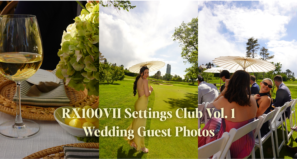 The SonyRX100VII Settings Club vol. 1