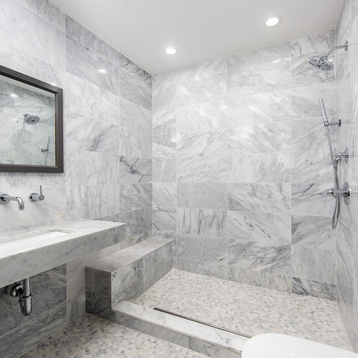 Luxurious new construction condominium or townhome with 4 units in Bedford-Stuyvesant at 59 Quincy St, Brooklyn, NY. The bathroom is shown.