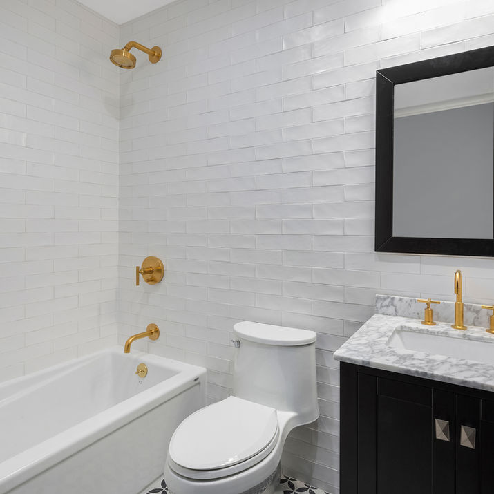 Luxurious condominium or townhome conversion with 4 units in Park Slope at 84 Sterling Pl, Brooklyn, NY. A second bathroom is shown.