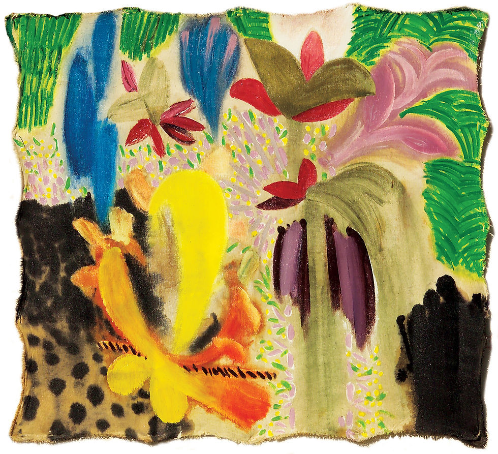건회포乾繪布, 56×56cm, acrylic on cloth, 1990